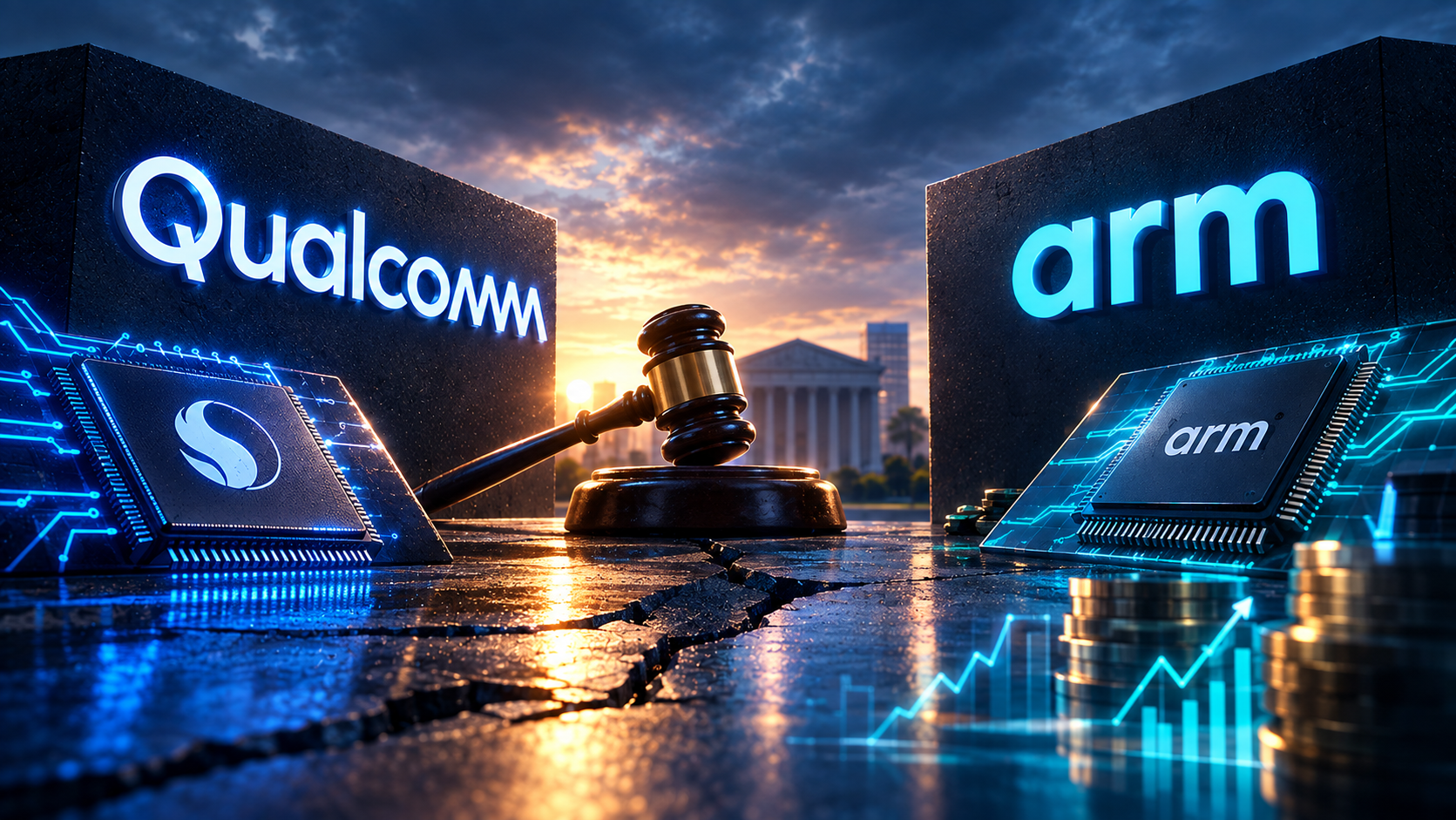 Qualcomm and Arm kick off trial, potential for huge damages in focus