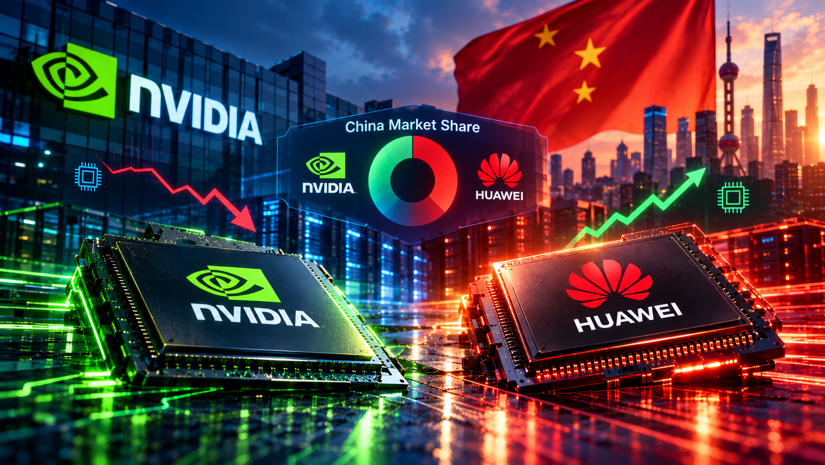 Nvidia's Grip on China's AI Chip Market Slips as Huawei Gains Ground, Report Finds
